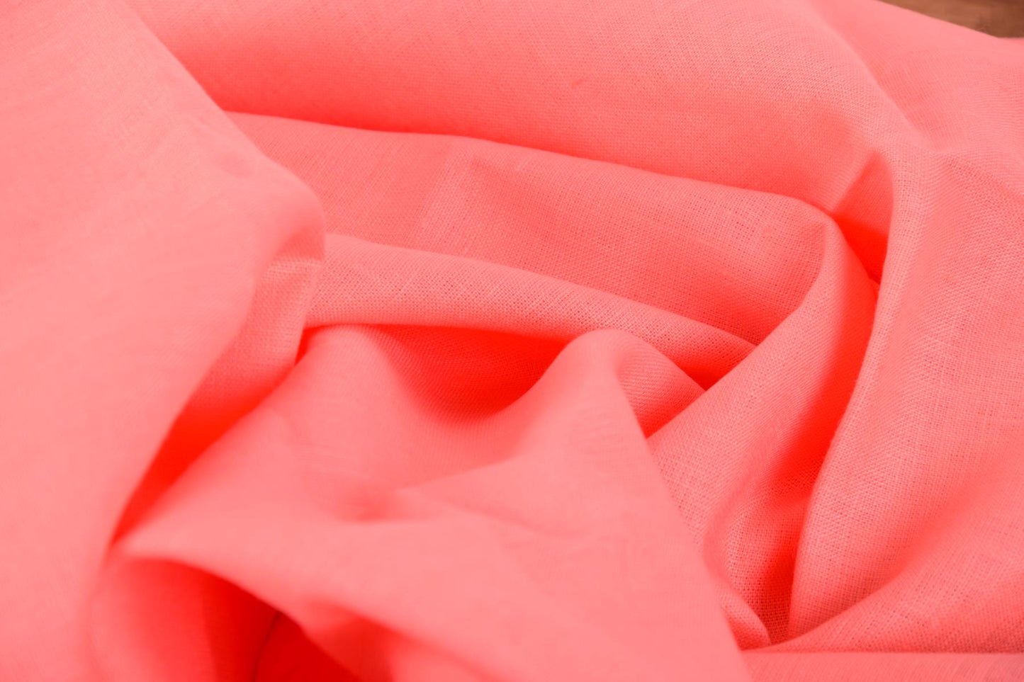 Lax pink - linen fabric - 180gsm - 990M - 32 cm left