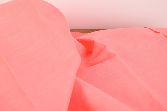 Lax pink - linen fabric - 180gsm - 990M - 32 cm left