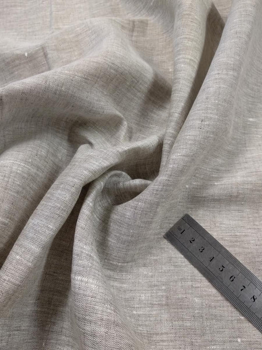 Oatmeal natur - wide linen fabric -  180gsm - 724M