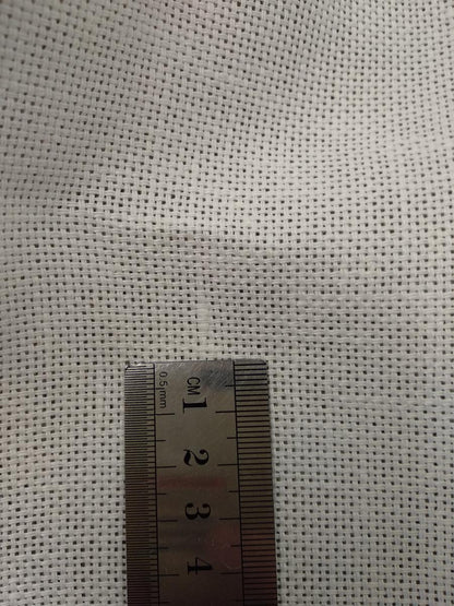 AIDA fabric - Basket weave - white - linen fabric - 243H