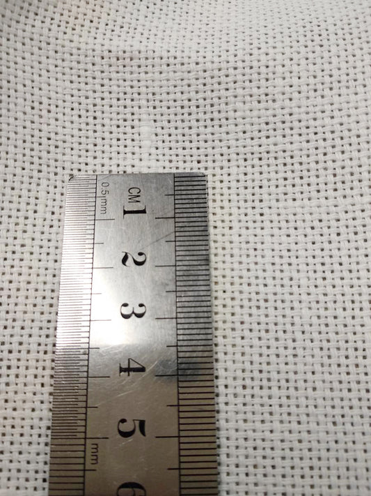 AIDA fabric - Basket weave - white - linen fabric - 243H