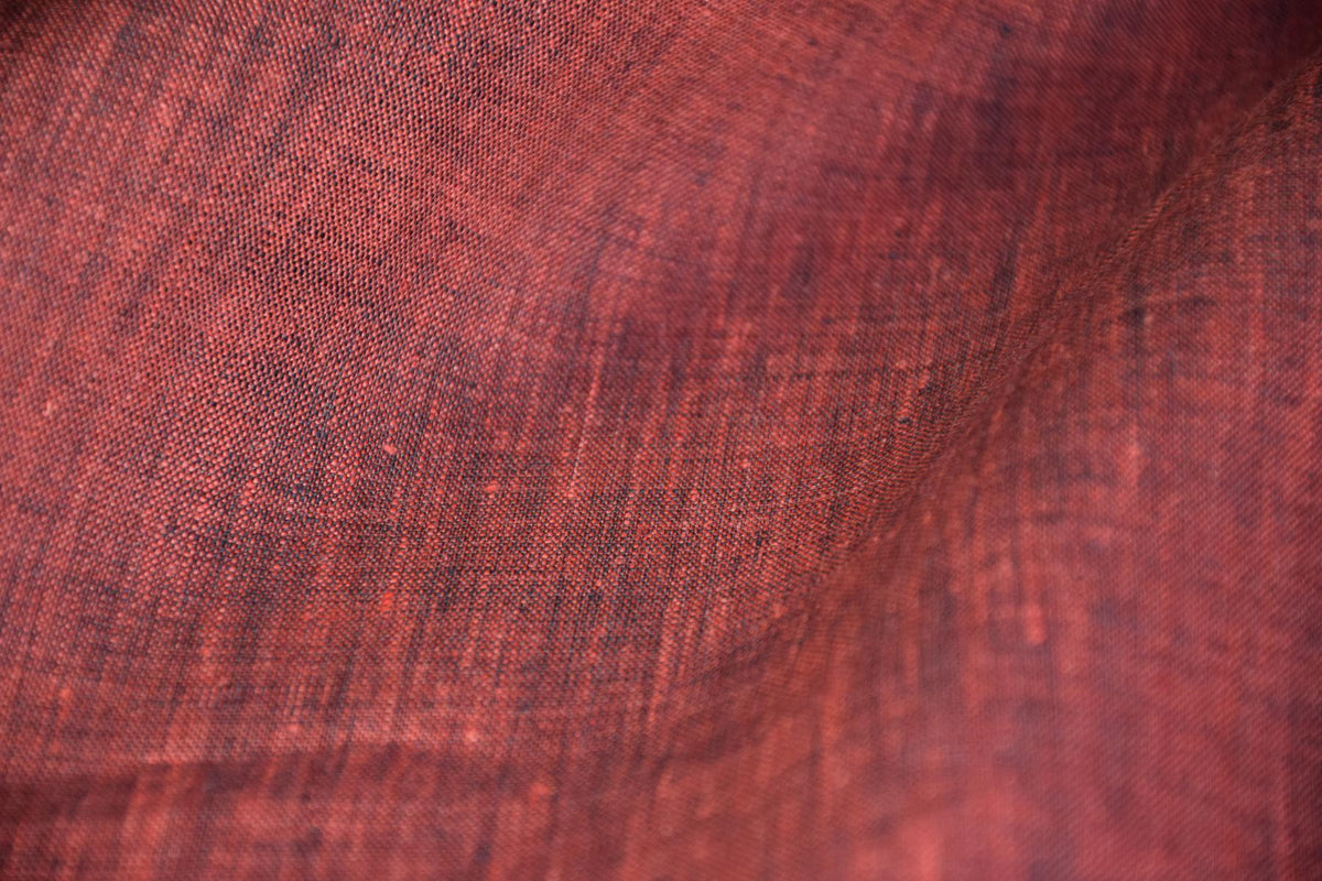 Red Linen Distressed Chambre red - linen fabric - 469A – LITHUANIAN LINEN