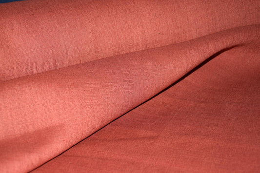 Ochra red - linen fabric - 470A