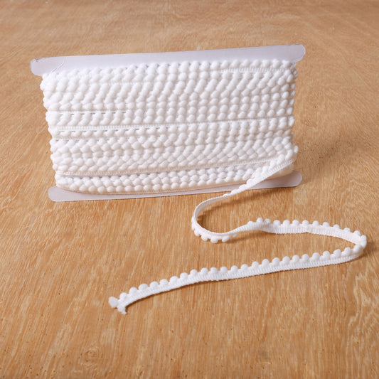 Pom-pon trim - small white  - 1973S