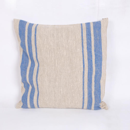 Blue Striped - linen pillowcase