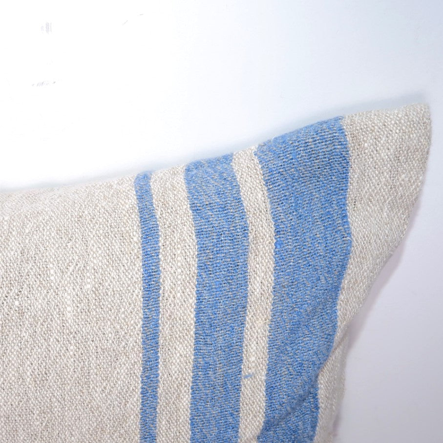 Blue Striped - linen pillowcase