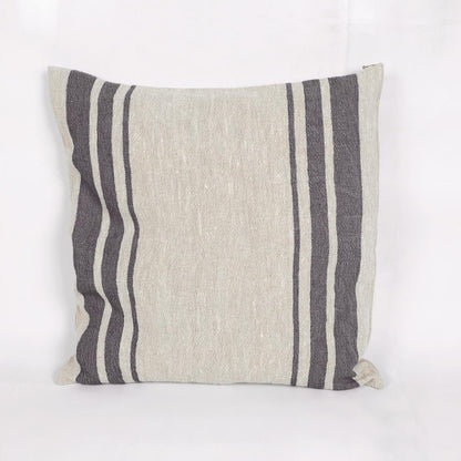 Black Striped  - Grain - linen pillowcase