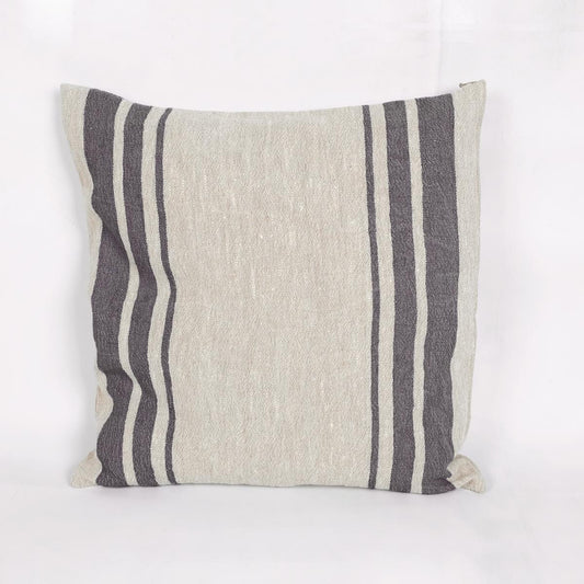 Black Striped  - Grain - linen pillowcase