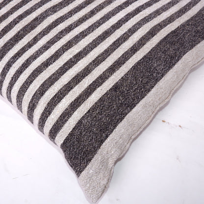 Black Striped - Provence - heavy linen pillowcase