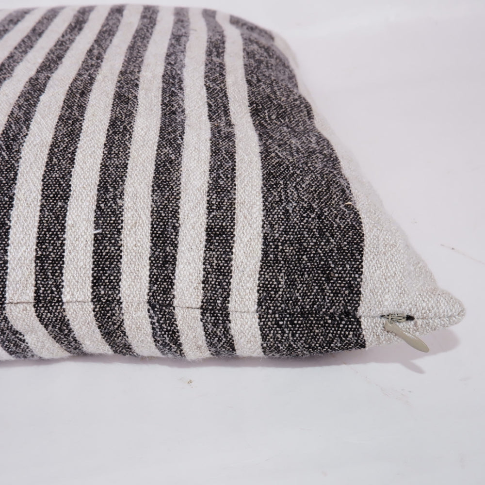 Black Striped - Provence - heavy linen pillowcase