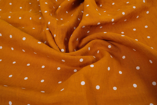 Polka dot print on yellow - 059P