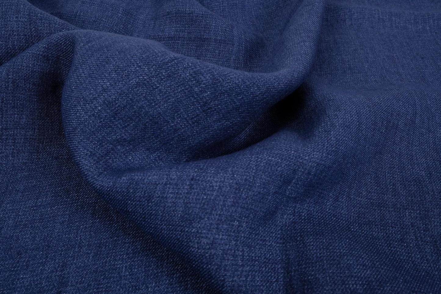 Wool Linen blend fabric - blue - 960V