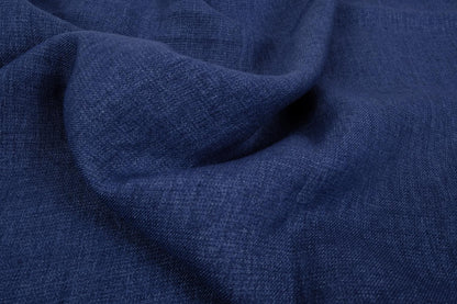 Wool Linen blend fabric - blue - 960V