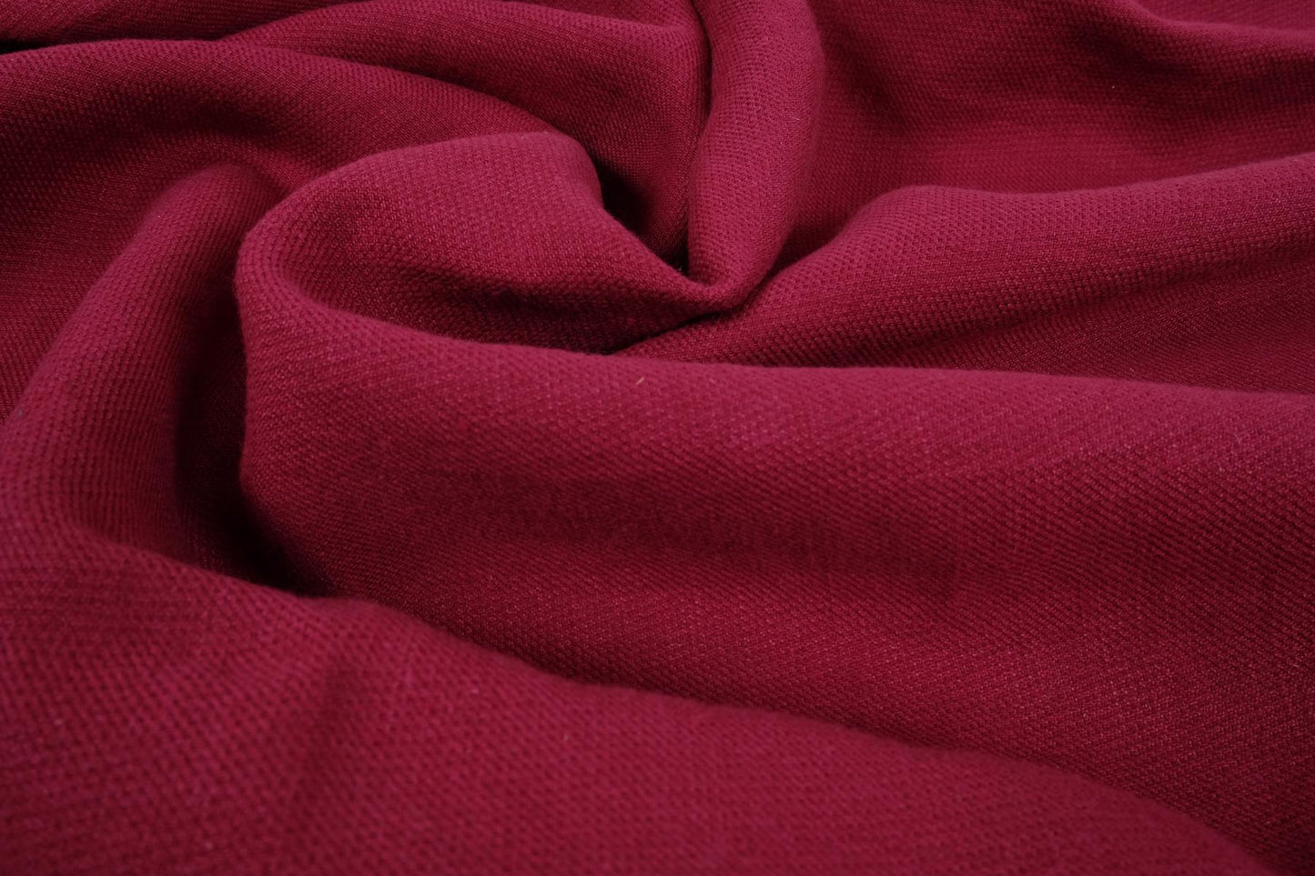 Wool Linen blend fabric - red - 058V