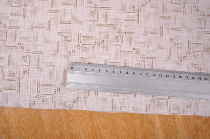 Graphic  print  on white linen - 9874P