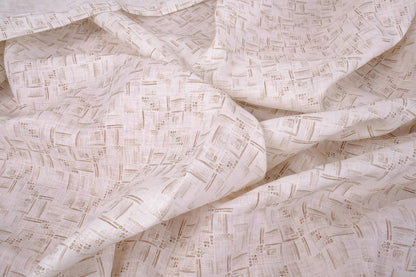 Graphic  print  on white linen - 9874P
