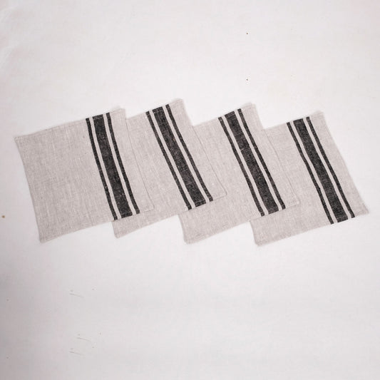 Black village  - napkin -  washed