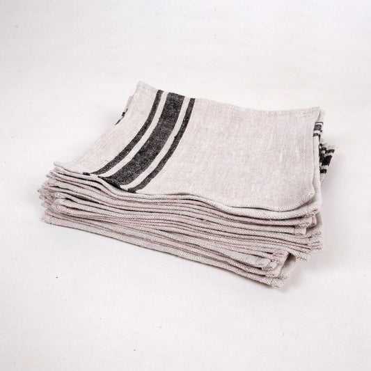 Black village  - napkin -  washed