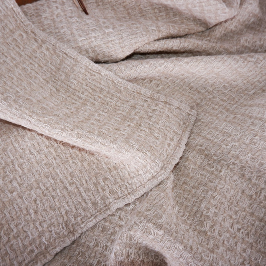 Natur  - Waffle Linen Bath Towel