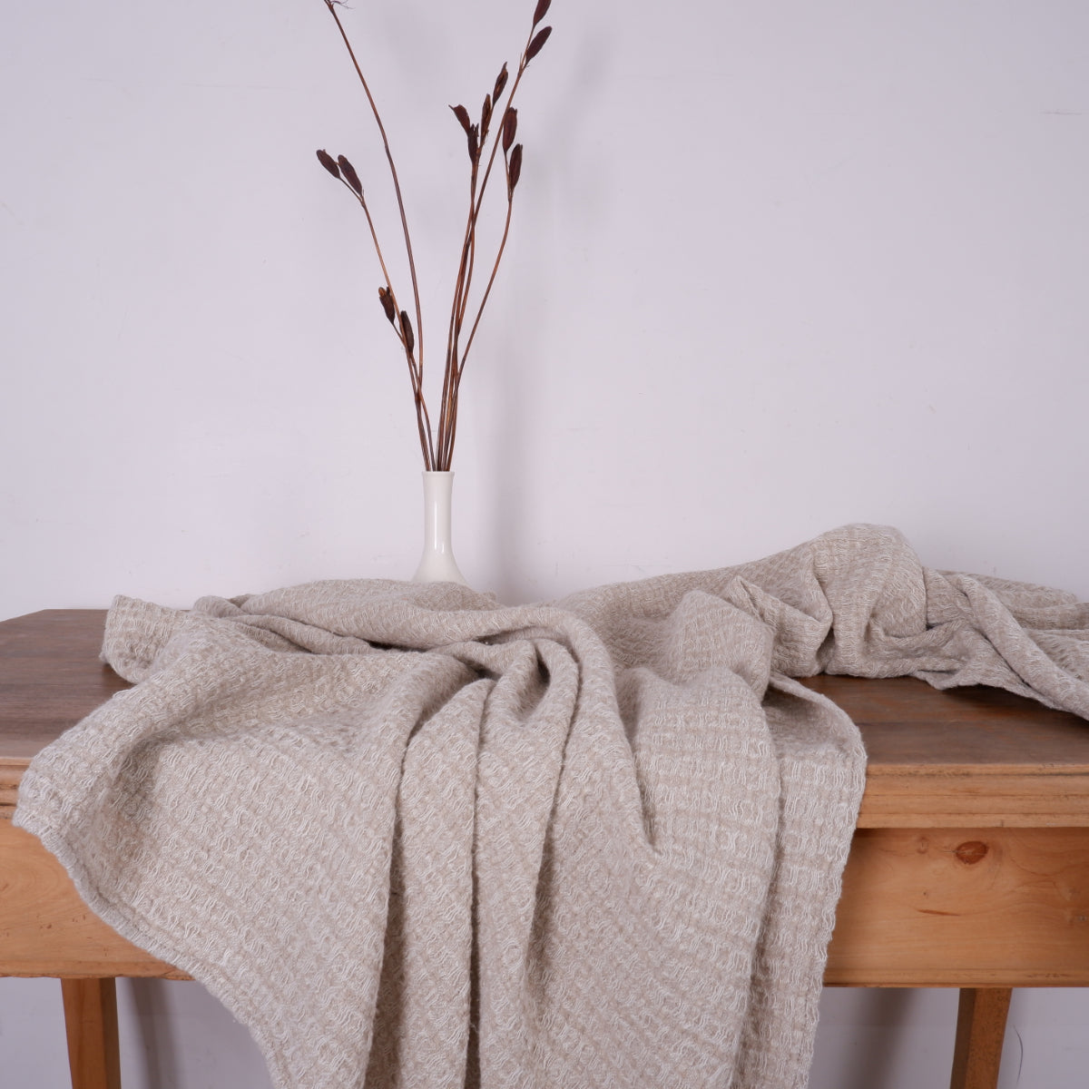 Natur  - Waffle Linen Bath Towel