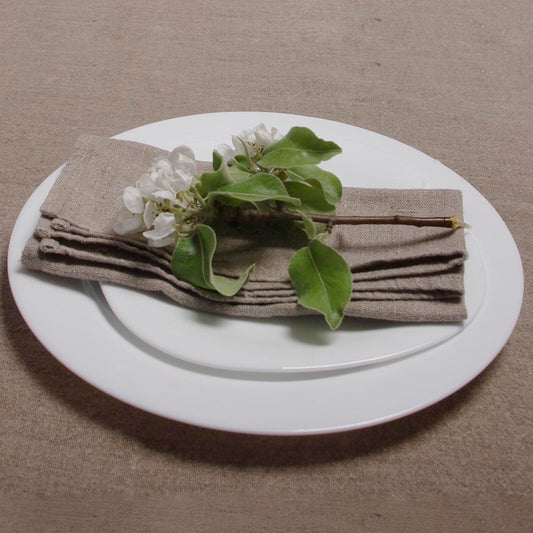 Natural  - napkin -  washed