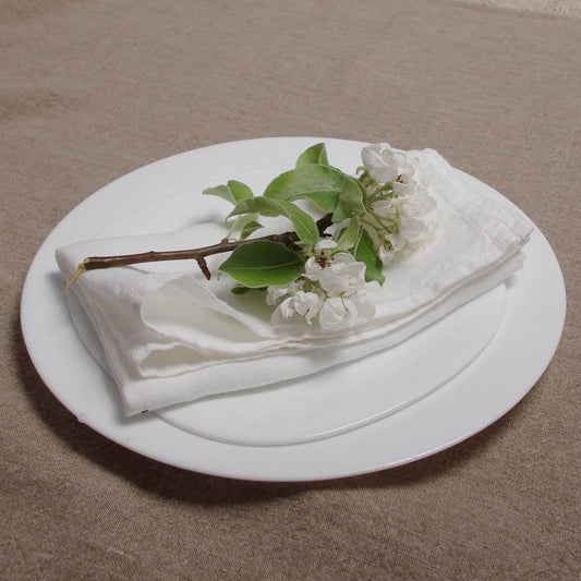 White - napkin -  washed