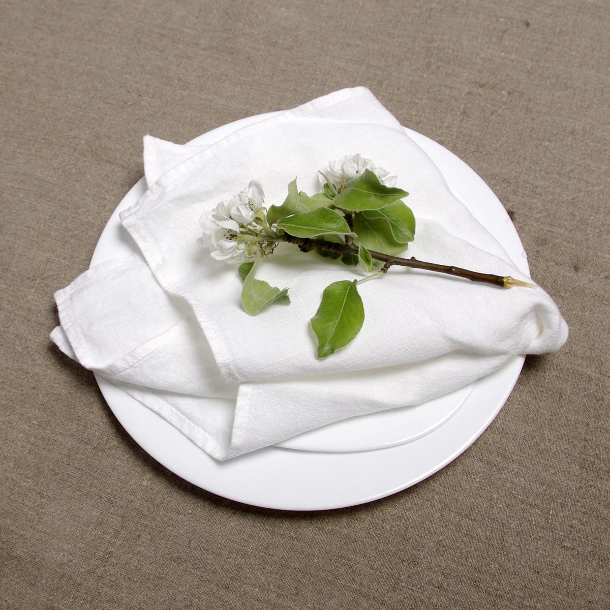White - napkin -  washed