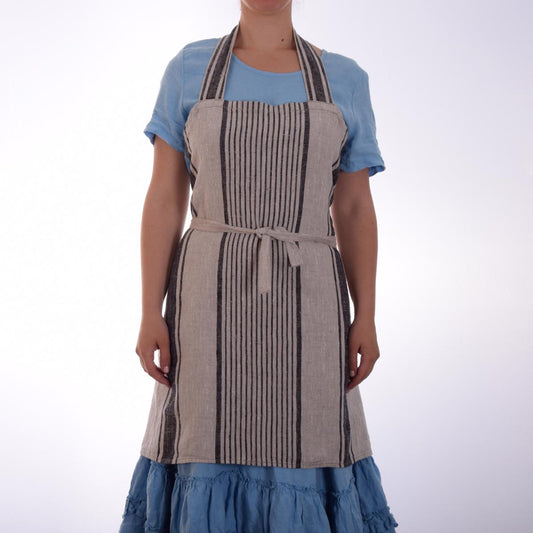 Natural black striped - chief apron