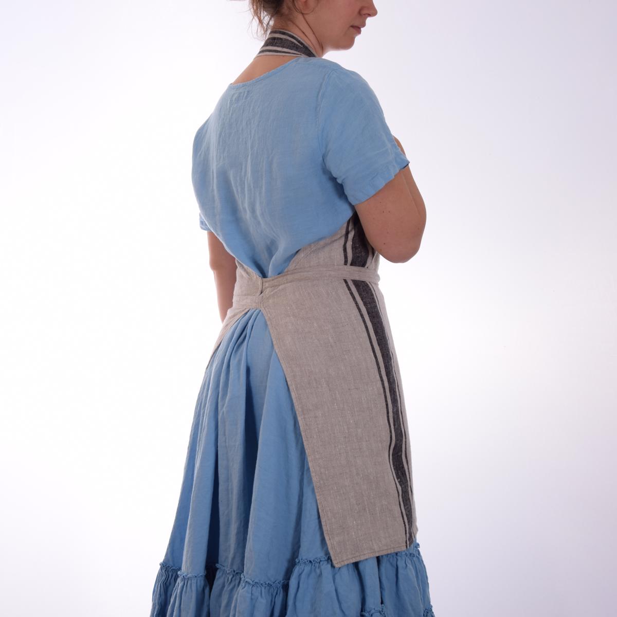 Natural black striped - chief apron