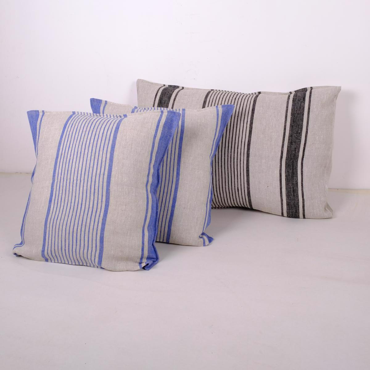 Black Striped  - Village - linen pillowcase