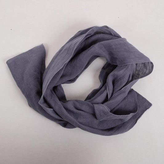 Blue grey - Linen scarf