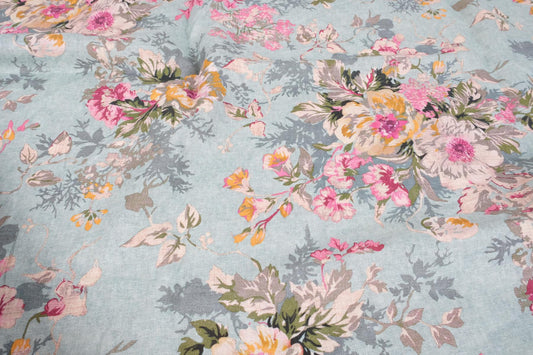Pastel floral blue print - 9900P