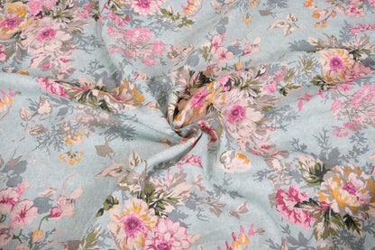 Pastel floral blue print - 9900P