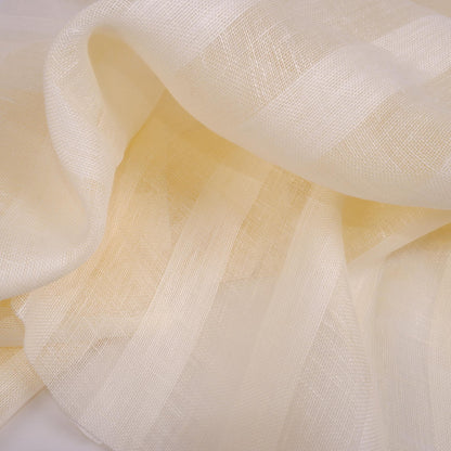 Sheer striped linen fabric - beige - wide - 9959P