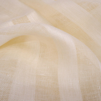 Sheer striped linen fabric - beige - wide - 9959P