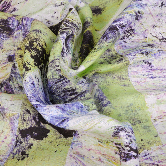 Digital green-black abstract print - 9957P