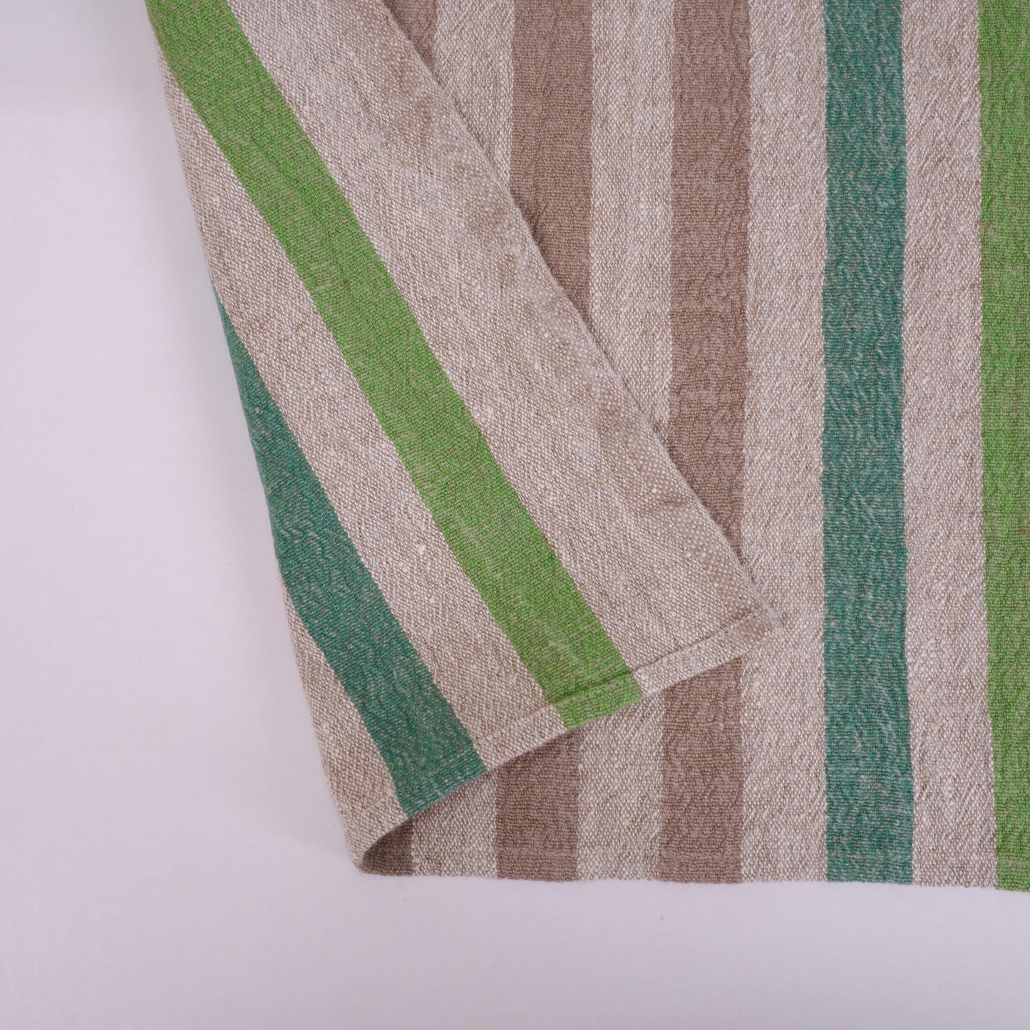 Natur - green - striped napkin