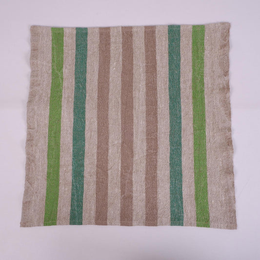 Natur - green - striped napkin