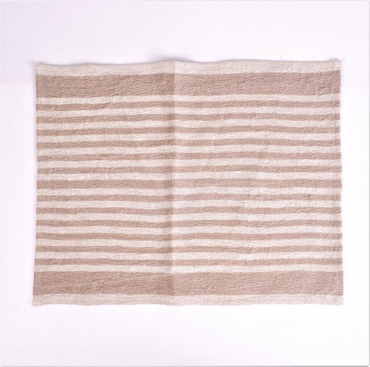 Natur linen napkin - brown stripes - Provence