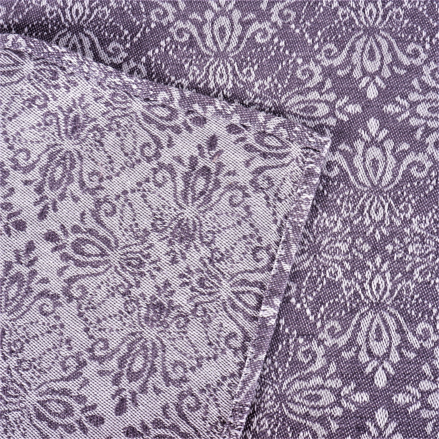 Grey - ornament - linen tablecloth