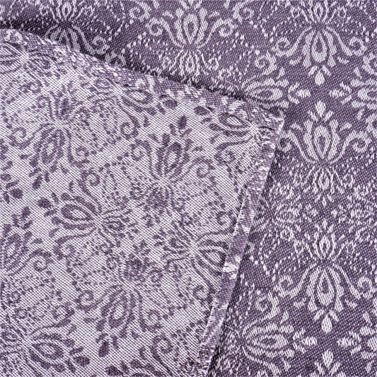 Grey - ornament - linen tablecloth