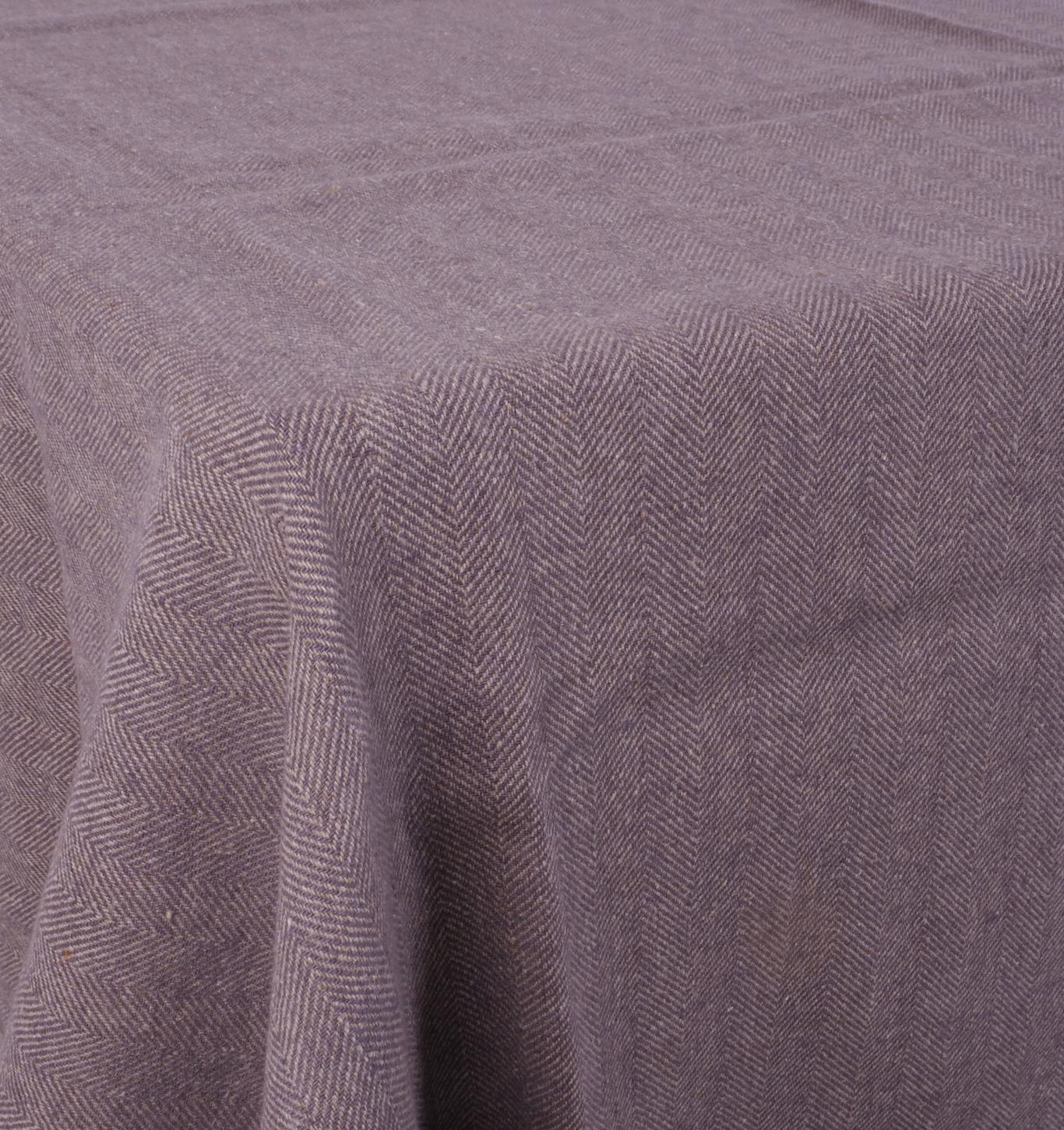 Natural - linen tablecloth - in herringbone weaving