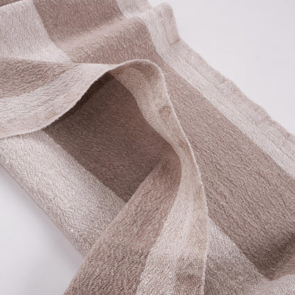 Brown natur  - sack weave - linen fabric - Tuscany - 040A