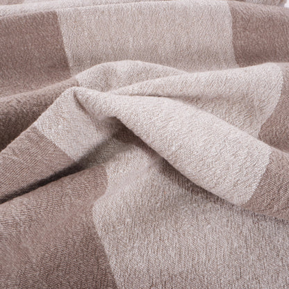 Brown natur  - sack weave - linen fabric - Tuscany - 040A