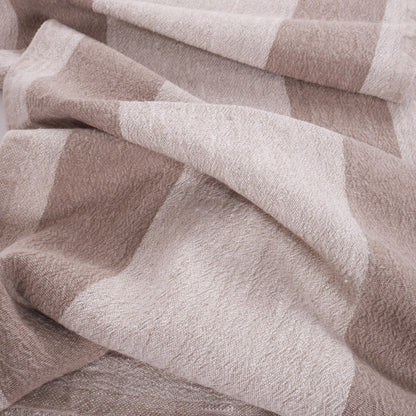 Brown natur  - sack weave - linen fabric - Tuscany - 040A