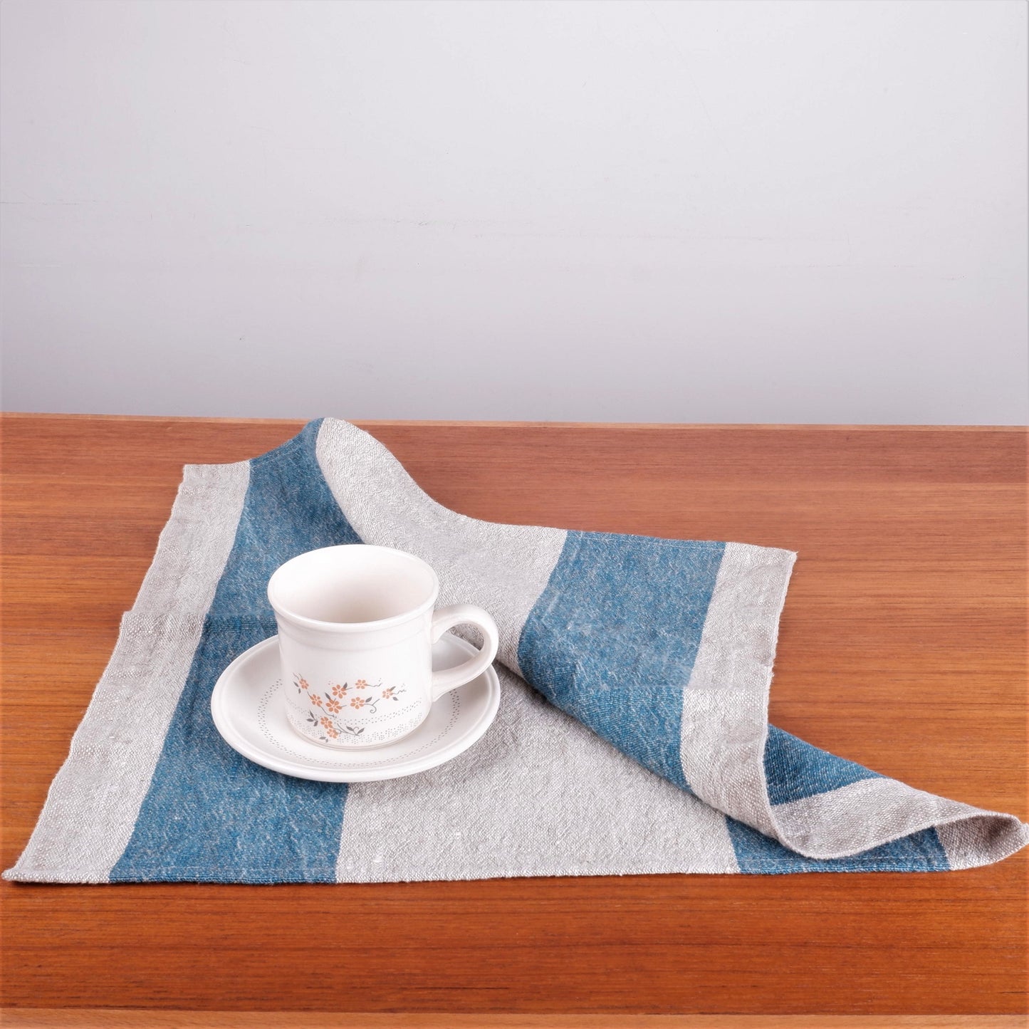 Natur - ocean blue - striped napkin - Tuscany
