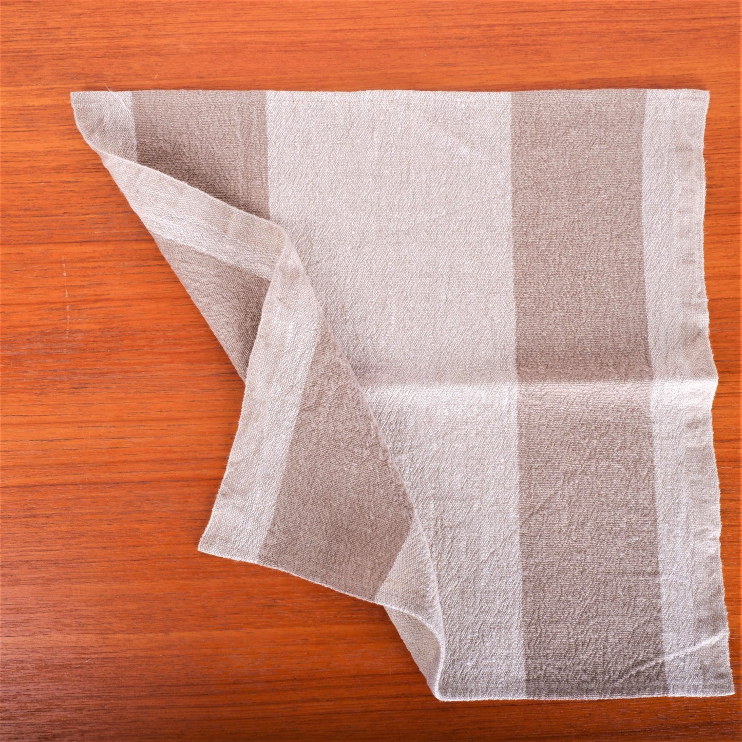 Natur - brown - striped linen napkin - Tuscany