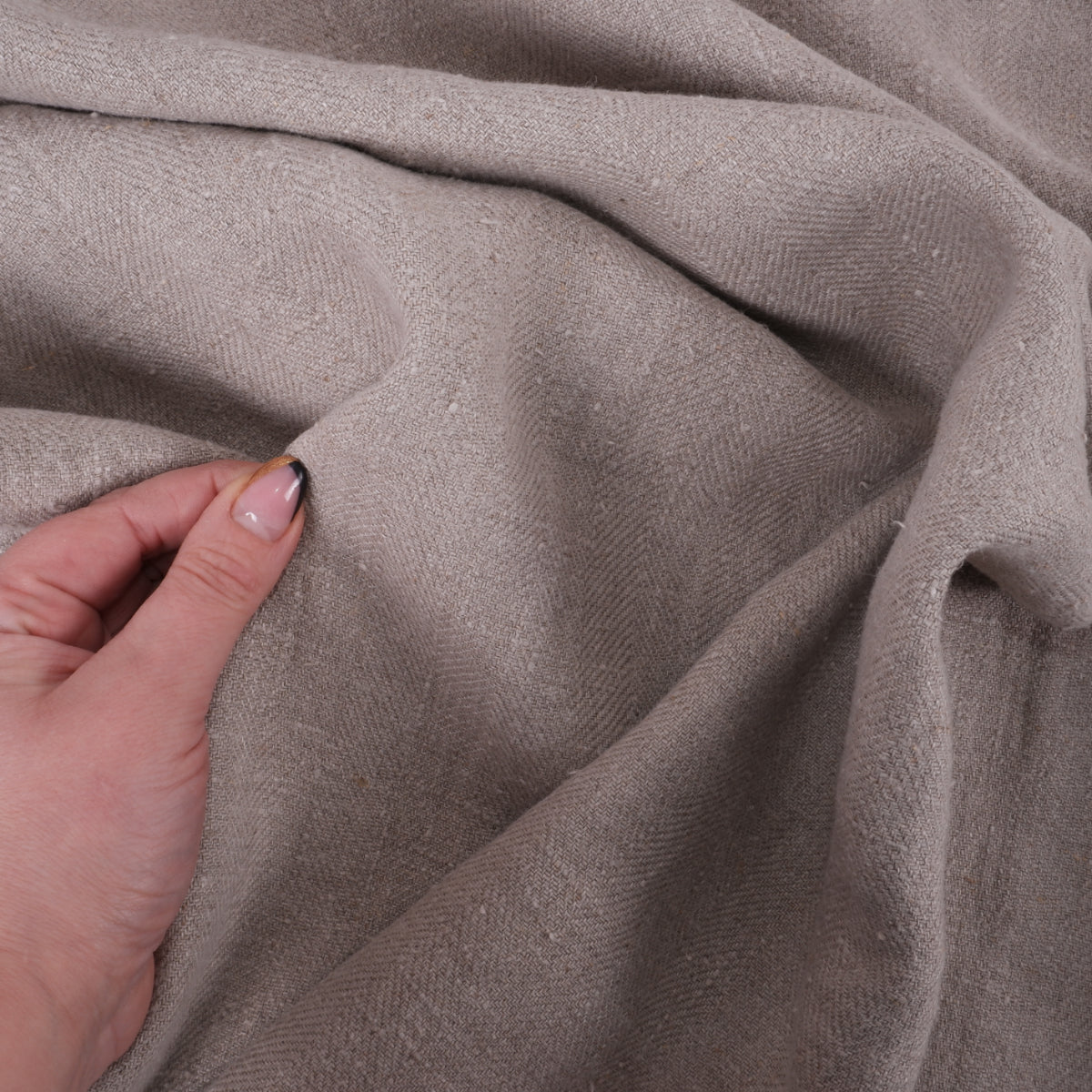 Natural - Broken twill - linen fabric - pre-washed - 568H