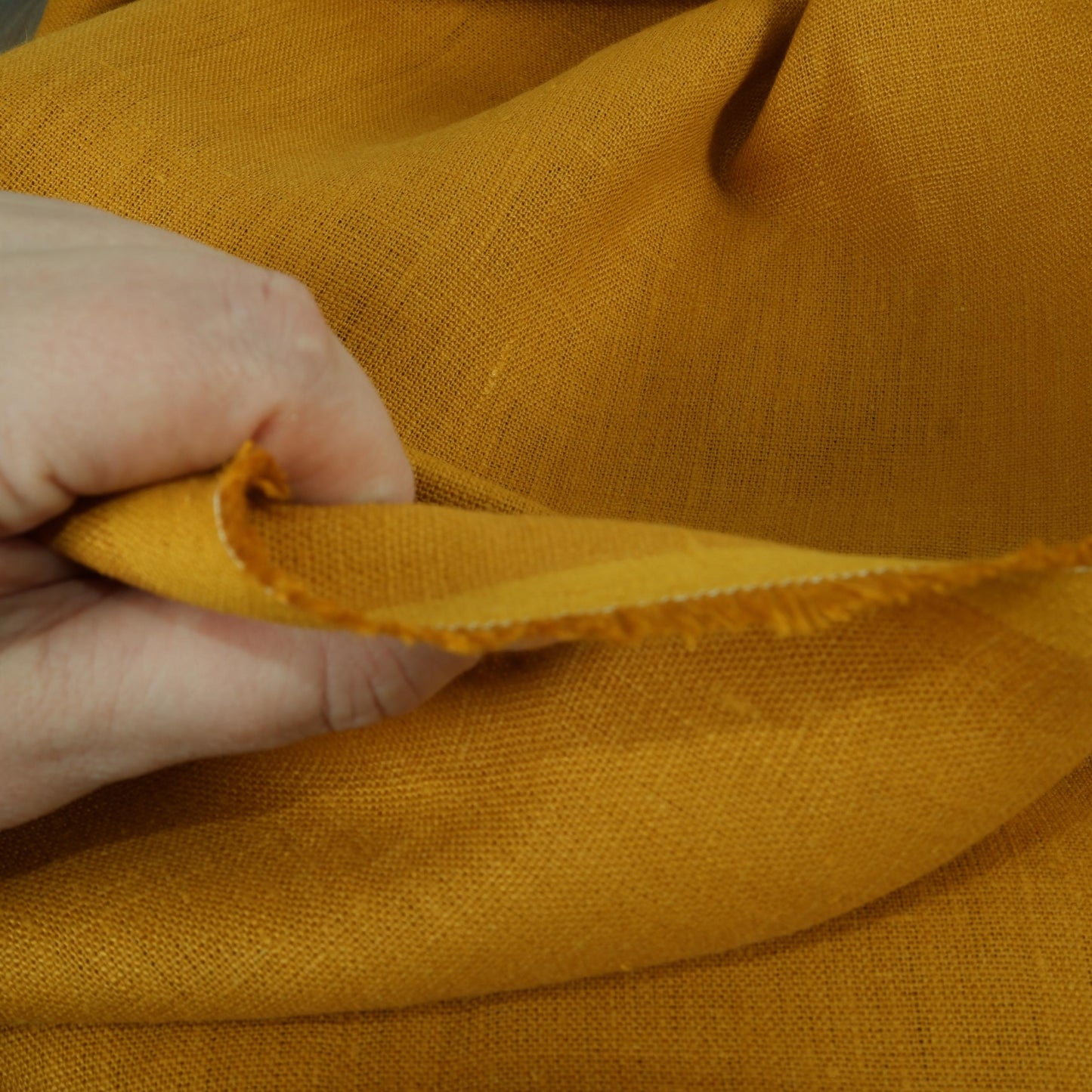 Mustard - linen fabric - Regular - 180g/² - 912M