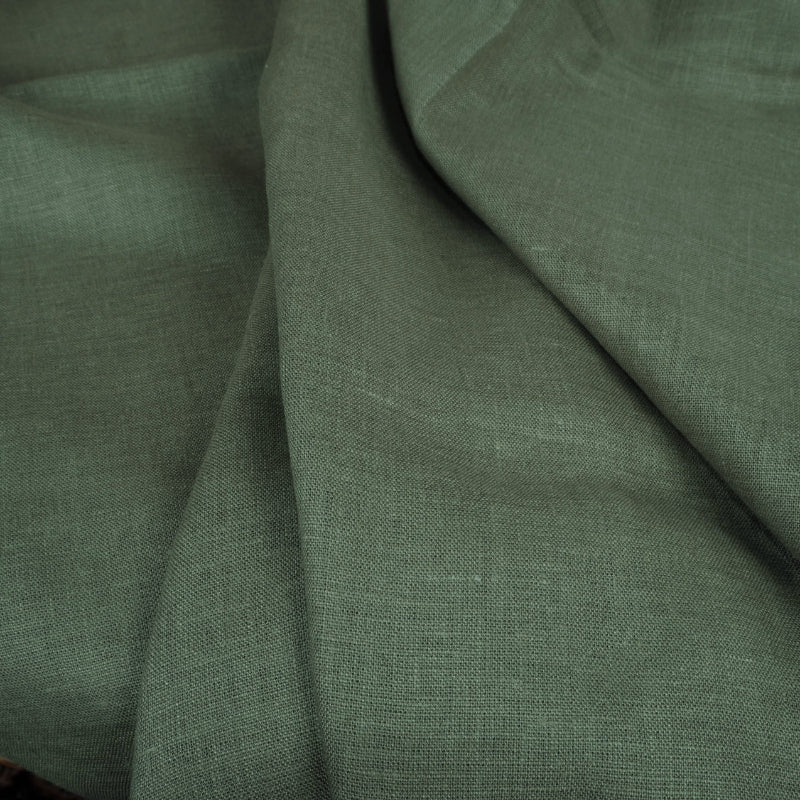 Moss green - linen fabric - 180g/² - 176M
